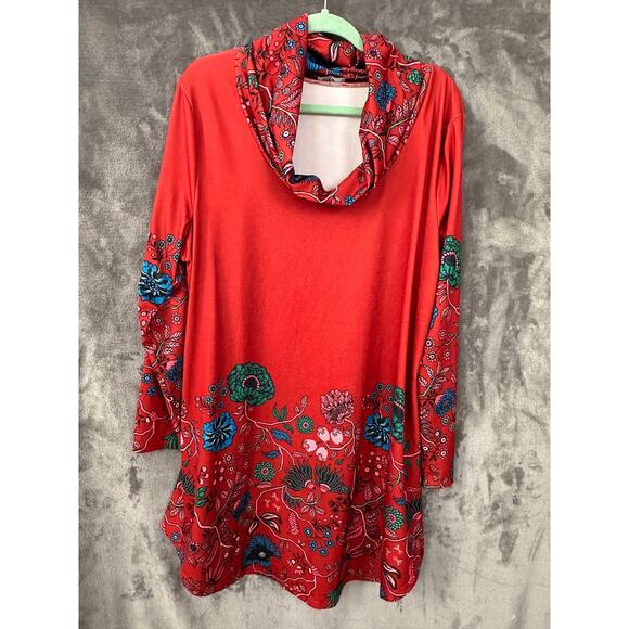 Women’s 2xl red tunic top extra large lily - Picture 6 of 11